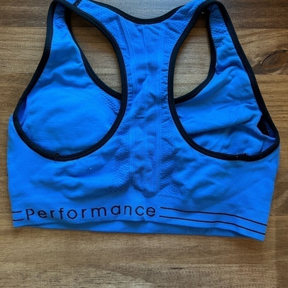 𝅺calvin Klein Women’s Blue Sports Bra Fits XS/S - Picture 3 of 5